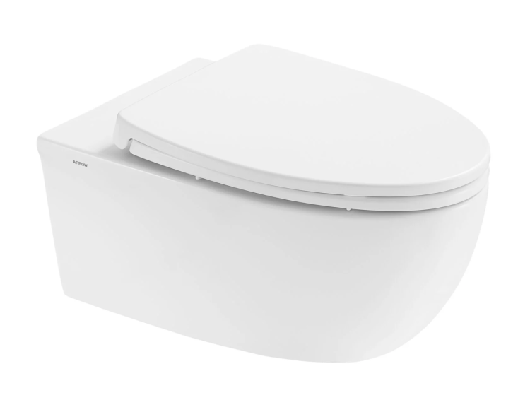 Унитаз подвесной Arrow FB2662U безободковый, сиденье микролифт, белый