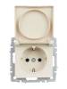 Розетка 1-местная с заземлением, шторками и крышкой IEK Brite BR-R16-16-44-K10 бежевый фото 3