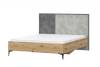 Кровать 1600х2000 НК-Мебель Нордик 71916991 Дуб Артизан/Велюр Серый 112.2x170.2x205