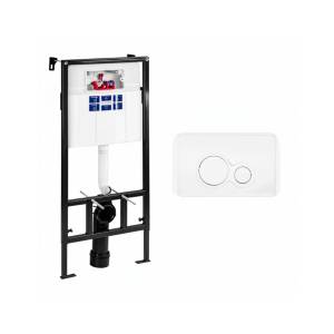 Система инсталляции для унитазов Bettoserb Sava Fix Slim SET40006457 клавиша белый глянец