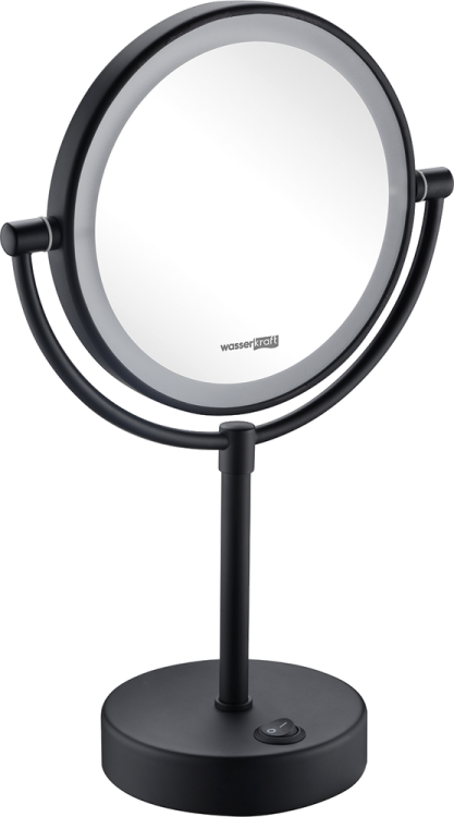 Косметическое зеркало Wasserkraft K-1005Black с подсветкой