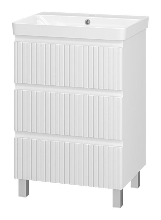 Тумба с раковиной Brevita Виктори УТ000024308 белая, 60 см