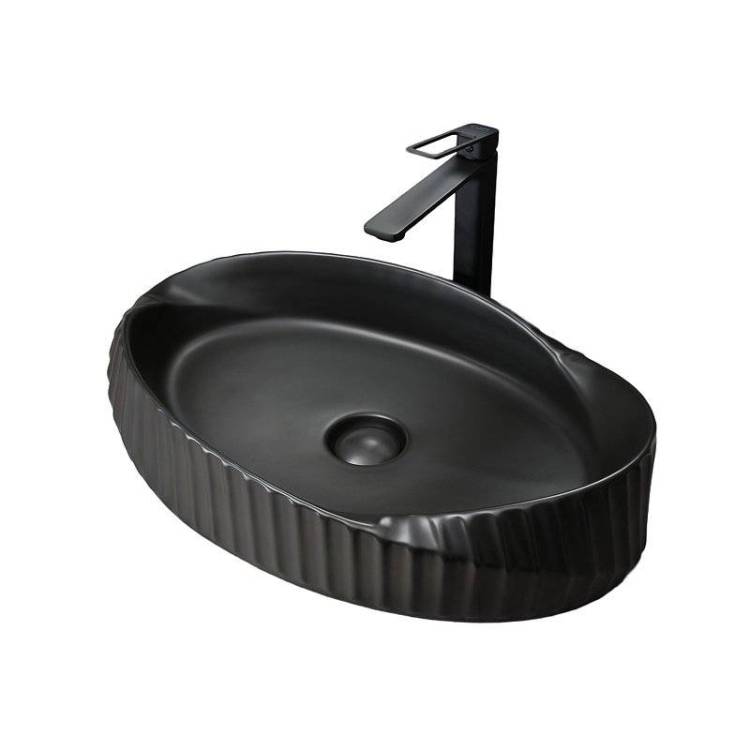 Раковина Gid Creativo 53358 Bm888 60 см, черная матовая