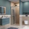 Душевая дверь в нишу BelBagno SOFT_CLOSE-2-BF-1-100-C-GM профиль оружейная сталь, стекло прозрачное, 100x200 фото 4
