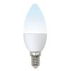 Лампа светодиодная Uniel Multibright LED-C37-6W/NW/E14/FR/MB PLM11WH