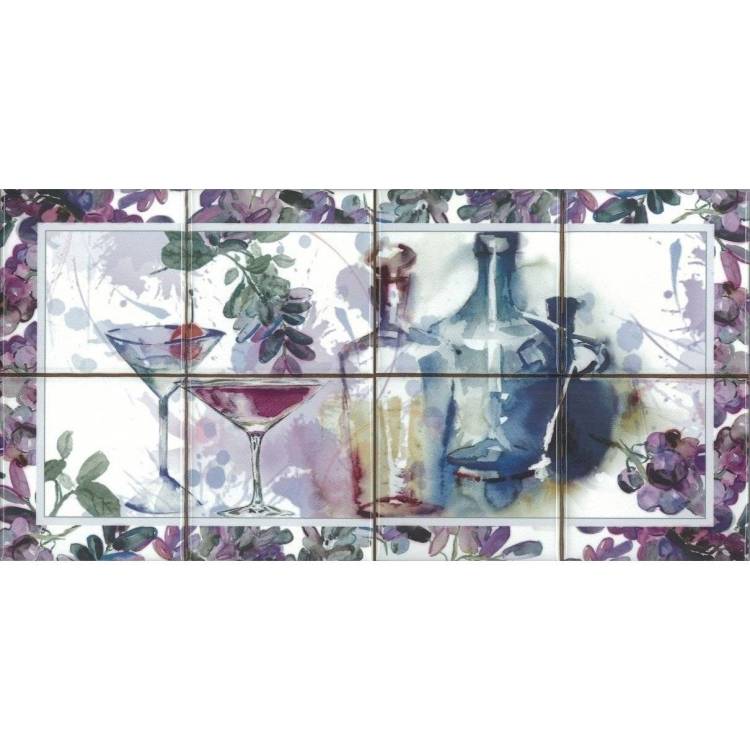 Панно Absolut Keramika Acuarela Composicion Vino 20x40