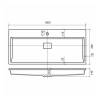 Раковина Uperwood Barsa 293020531 белая, 100x45 фото 6