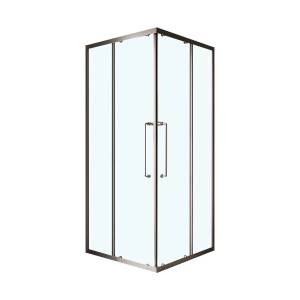 Душевой уголок Cezares RELAX-304-A-2-80-C-GM профиль оружейная сталь, стекло прозрачное, 80x80x200