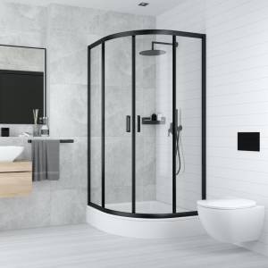 Душевой уголок Cerutti Spa Viva 90B 90x90, профиль черный