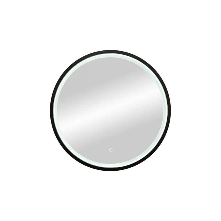 Зеркало Art&Max Livorno AM-Liv-600-DS-F-Nero с подсветкой, 60x60