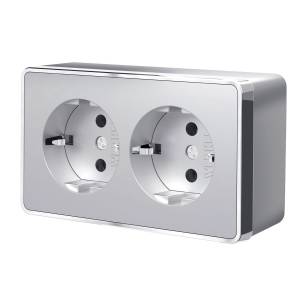 Розетка двойная с заземлением Werkel Gallant W5072106