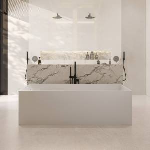 Ванна из искусственного камня Abber Stein AS9642-1.8 180x76 белая матовая