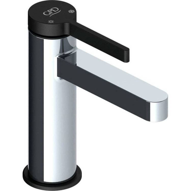 Смеситель для раковины GPD Gildo MLB165-K-S черный, хром