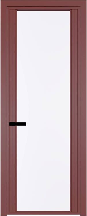 Межкомнатная дверь Profil Doors 2 AGP цвет профиля Красный антрацит, стекло безопасное 6 мм монохром белый просветленный 700x2000