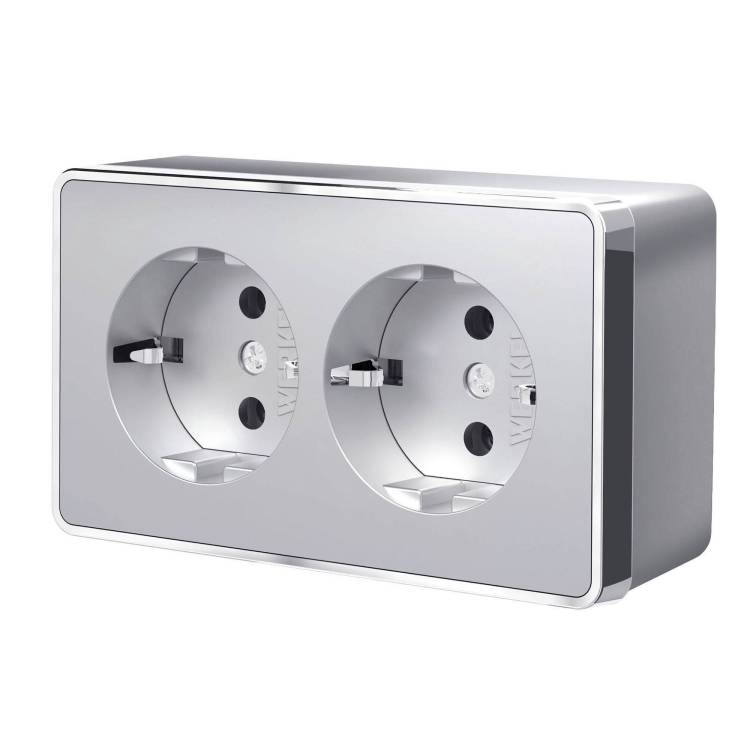 Розетка двойная с заземлением Werkel Gallant W5072106