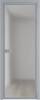 Межкомнатная дверь Profil Doors 1 AX цвет профиля Серебро, стекло безопасное 6 мм матовое 600x2000