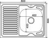 Мойка кухонная Mixline ML 528181 60x80 хром фото 2