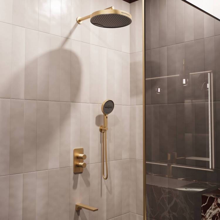 Душевой комплект Vincea Domus VSFW-5DM1BG встраиваемый, 3 режима, брашированное золото