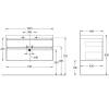 Тумба с раковиной Kerama Marazzi Cubo 100 CUB.100.2/WHT.M подвесная, белая матовая, с ящиками фото 4