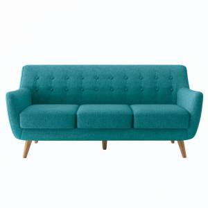 Диван Bradex Home Picasso FR 0774 темно-бирюзовый, рогожка трехместный