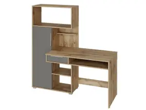 Стол НК-Мебель Квадро 74264629 дуб вотан, серый