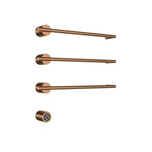 Полотенцесушитель электрический AQUAme AQM3143BC c терморегуляторм, медь шлифованная, 52x50.6