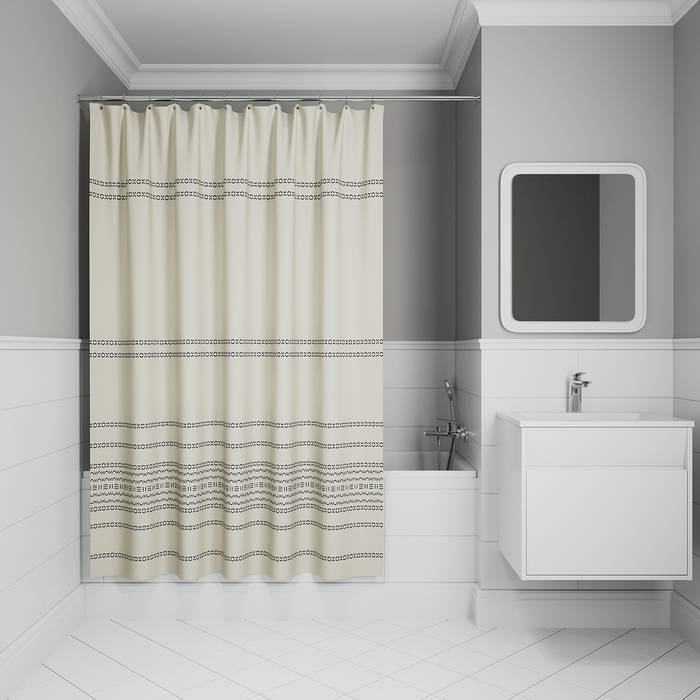 Штора для ванной Iddis Base BD01P24i11 полиэстер, 200x240, зеленый