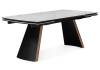 Стол Woodville Симмонс 621517 statuario titan gloss, черный, орех дуб монтана 180(260)x90x76