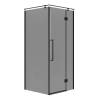 Душевой уголок Niagara Nova NG-2832-34BLACK профиль черный матовый, стекло тонированное, 100x100x195