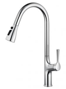 Смеситель для кухни Wonzon & Woghand WW-AE54123-CR с выдвижным изливом, хром