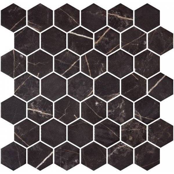 Мозаика Onix Mystic Glass Hexagon Marble Coimbra Antislip 28.4x28.6