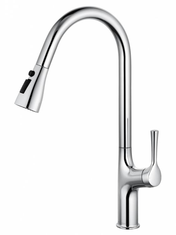 Смеситель для кухни Wonzon & Woghand WW-AE54123-CR с выдвижным изливом, хром