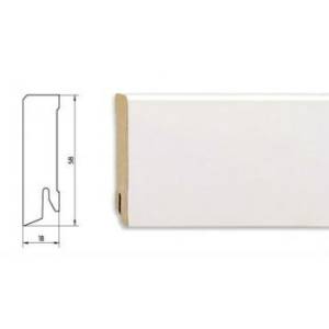 Плинтус MDF Pedross White Белый (подходит под покраску) MDF 6360 58х18х2500