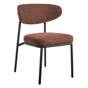 Стул Bradex Home Lucas 2 FR 1020 терракотовый шенилл с черными ножками