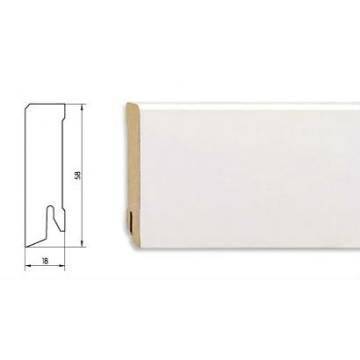 Плинтус MDF Pedross White Белый (подходит под покраску) MDF 6360 58х18х2500