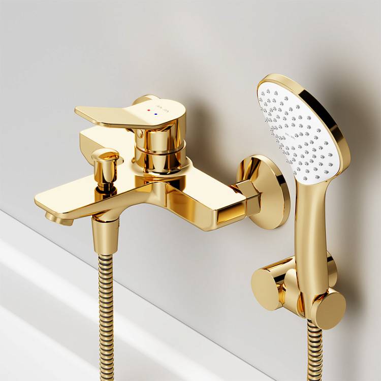 Смеситель для ванны с душем Am.Pm X-Joy F85A15099 золото