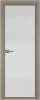 Межкомнатная дверь Profil Doors 1 AV цвет профиля Никель матовый, стекло безопасное 6 мм мору осветленное 800x2000