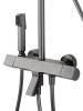 Душевая стойка Wonzon & Woghand WW-B3094-BGG с термостатом, темный графит фото 7