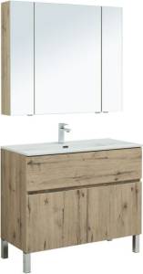 Мебель для ванной Aquanet Алвита New 100 274115 дуб веллингтон белый, 1703x1010x465