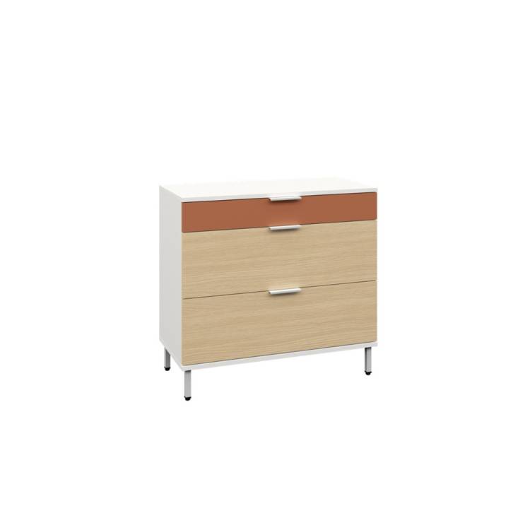 Комод Моби Марвэл 16.234.03 Белый PE шагрень, Плэйн, Безмолвная Пустыня К514 SU