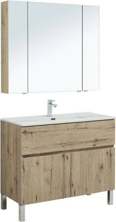 Мебель для ванной Aquanet Алвита New 100 274115 дуб веллингтон белый, 1703x1010x465