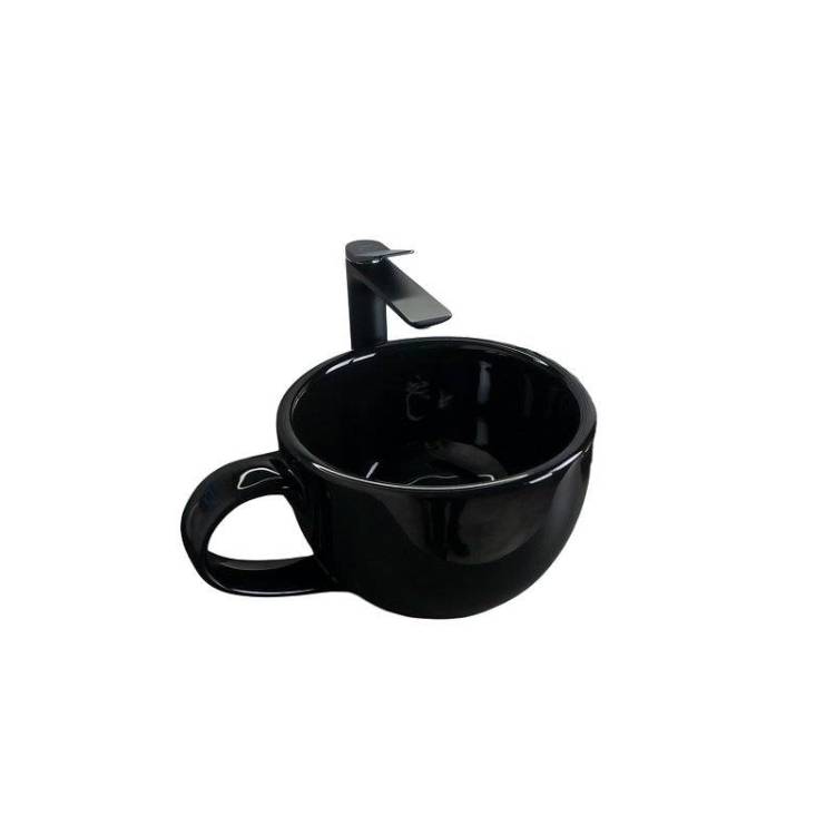 Раковина Gid Creativo 52230 Nc9077 40 см, черная глянцевая