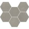 Мозаика Italon Continuum 620110000189 Iron Mosaico Hexagon 25x29