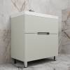 Тумба с раковиной Style Line Матис 80 напольная, олива, раковина белая, 82x80x45 фото 2