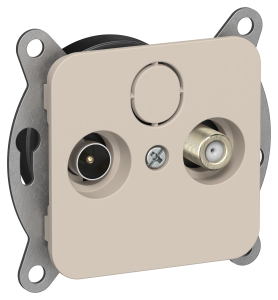 ТВ-розетка TV+SAT оконечная IEK Flite FI-AF23-O-K88 льняной