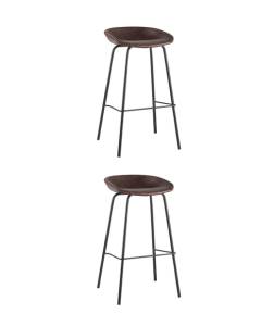 Набор из 2 барных стульев Stool Group Beetle Lite PU 8319TB BROWN X2 коричневый