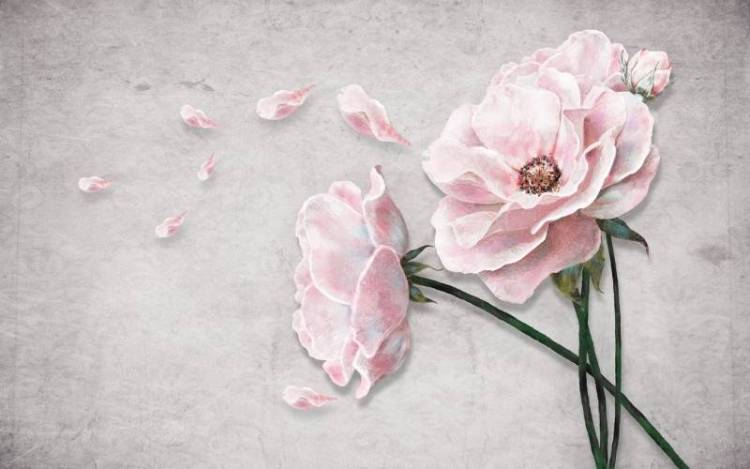 3D Фотообои Artegrafico «Лепестки на ветру» RC-028 акварель