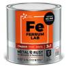 Грунт-эмаль по ржавчине 3 в 1 FERRUM LAB глянцевая черная RAL 9005 0.75 л
