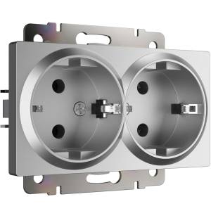 Розетка двойная с заземлением Werkel W1172065