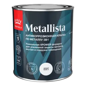Краска по ржавчине Tikkivala Metallista глянцевая база A 0.8 л